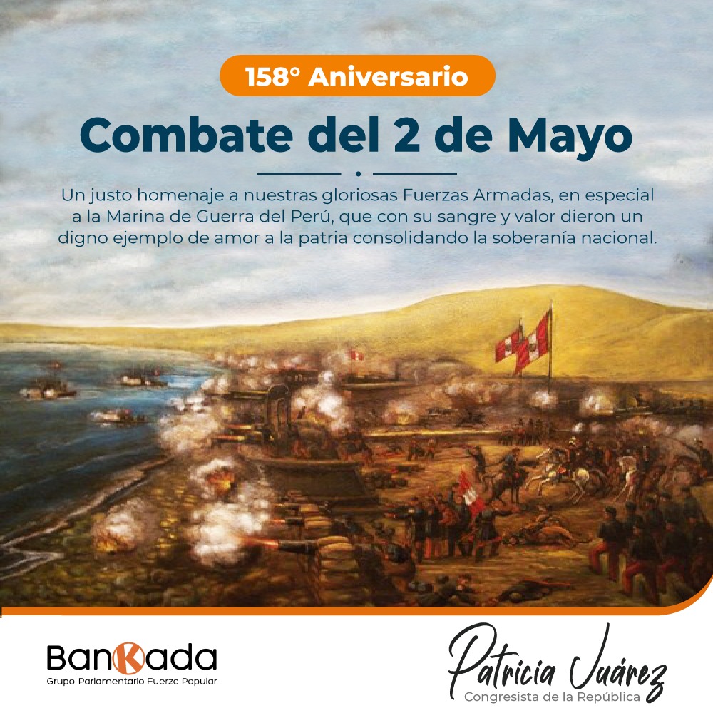 📌 #CombateDelDosdeMayo | Un justo #homenaje a nuestras gloriosas #FuerzasArmadas, en especial a la Marina de Guerra del Perú, que con su sangre y valor dieron un digno ejemplo de amor a la patria en el Combate del #2deMayo de 1866.