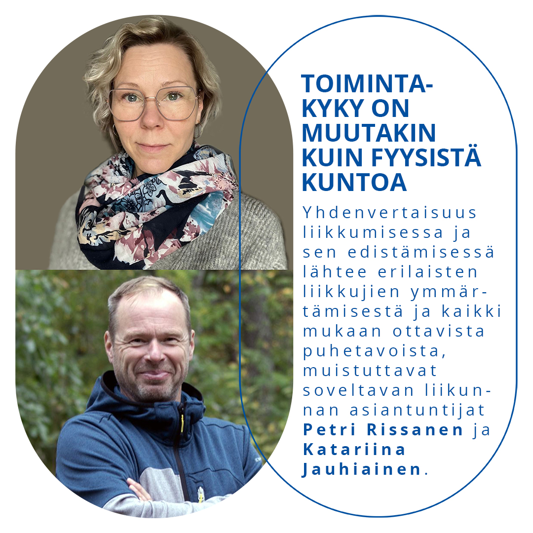 Mitä on unohtunut Suomessa parhaillaan käytävässä keskustelussa toimintakyvystä ja liikkumisen edistämisestä? Soveltavan liikunnan asiantuntijat kertovat Paralympiakomitean blogissa: 👉 ow.ly/9ulr50RuQye #toimintakyky #liikunta #yhdenvertaisuus #LupausSuomelle