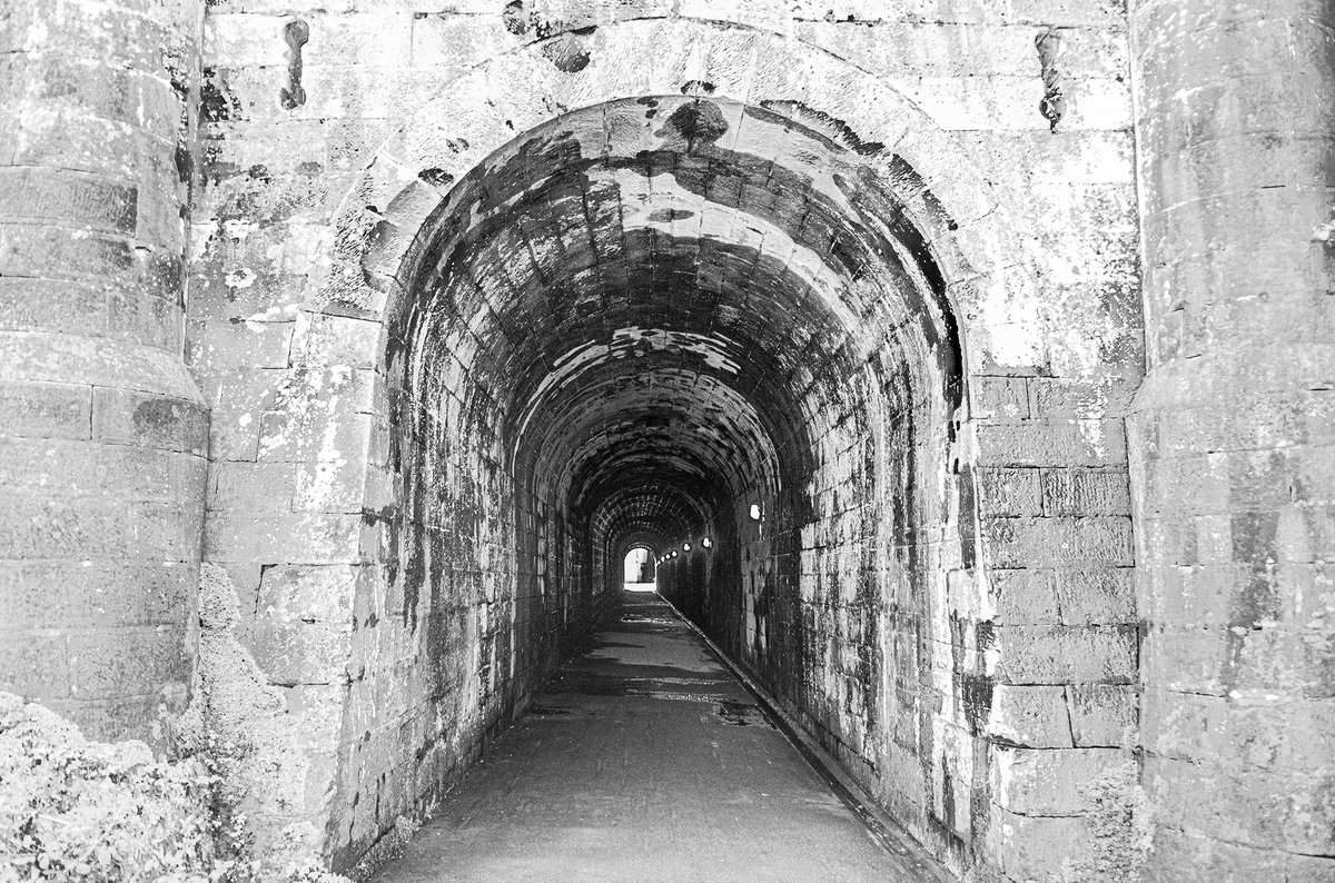 Light at the end of the tunnel - Grosmont in N. Yorkshire #yorkshireinblackandwhite #blackandwhitephotos #blackandwhitephotography #BWPMag #NorthYorkMoors #ForestryEngland #NorthYorkshire #LightintheForest #EgtonBridge  #Grosmont #NorthYorkMoors #northyorkshiremoorsrailway