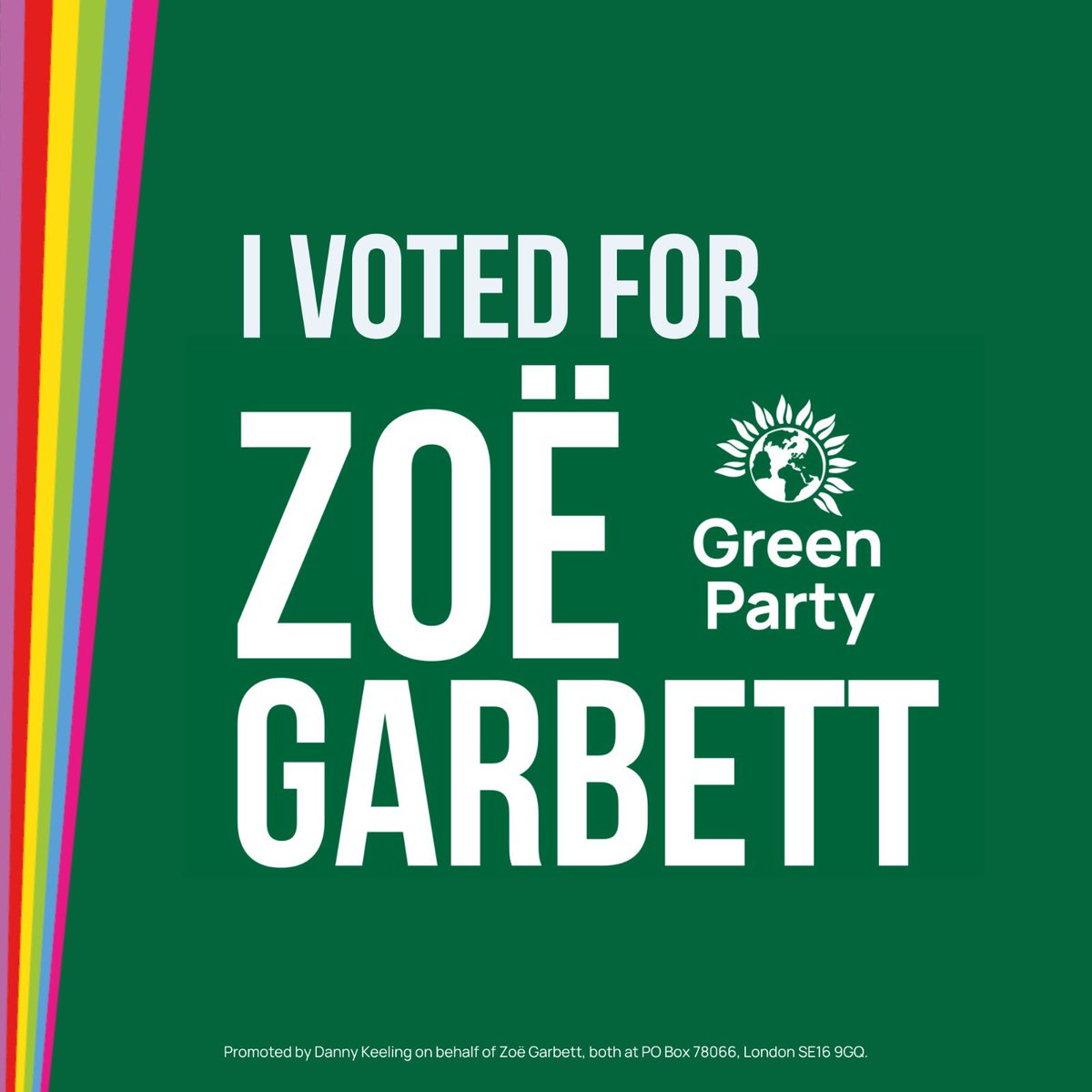So pleased @ZoeGarbett supports #10ParksForLondon and yet another reason why she got my vote!