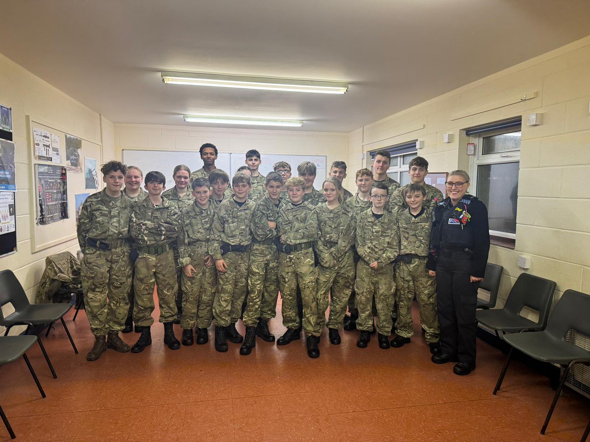 PC 22477 MCGIVNEY has visited the Droitwich RAF cadets and spoken about keeping themselves safe and how to stay clear from antisocial behaviour. #PolicingPromise