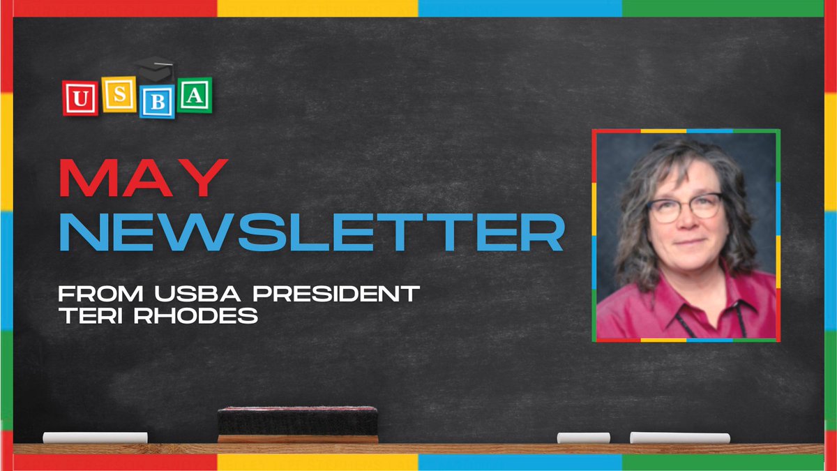 Please take a moment to read the May newsletter from USBA President Teri Rhodes, who challenges us all to uplift, enthuse, and renew the people we work with in our districts. 📰 rb.gy/b0ptak #UtEd