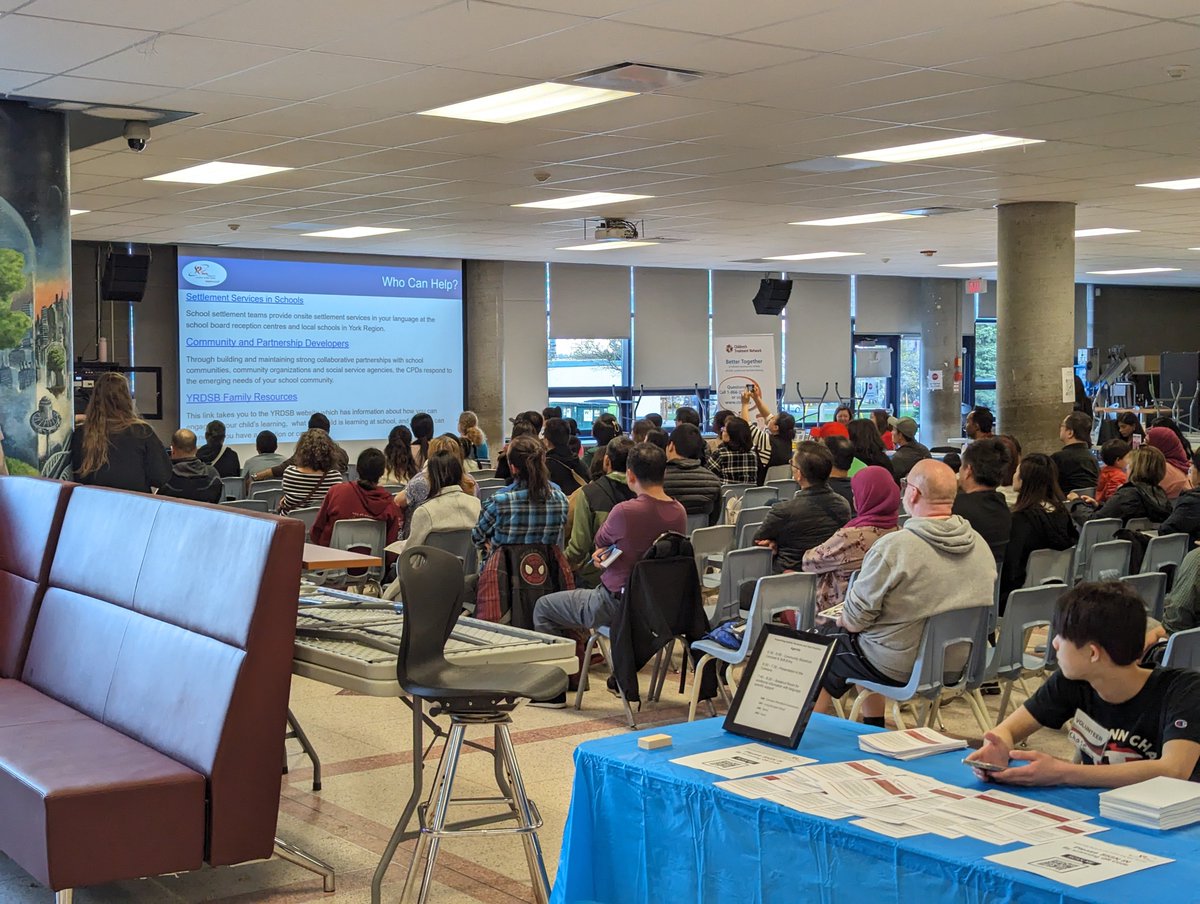 Last night, Inclusive Schools and Community Services & Student Services hosted an information evening on supports for students with Autism. From the presentation to exploring community services, it was great opportunity to learn & connect. Thanks to all who joined @yrdsbinclusion