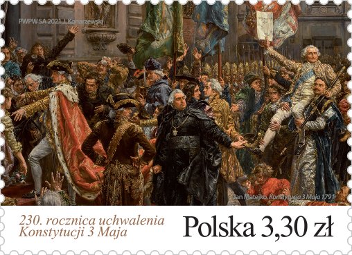 Aujourd’hui la #Pologne célèbre la Fête Nationale de la Constitution du #3Mai . 
#CeJourLà, il y a 233 ans, la Grande Diète 🇵🇱 promulguait la première constitution moderne en Europe et la deuxième au monde.