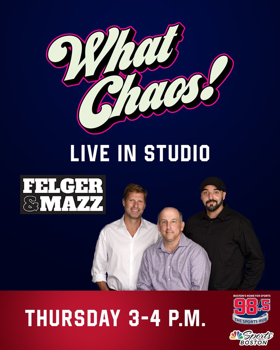 We will be in with @FelgerAndMazz today from 3-4 p.m. Chit chat in its purest form