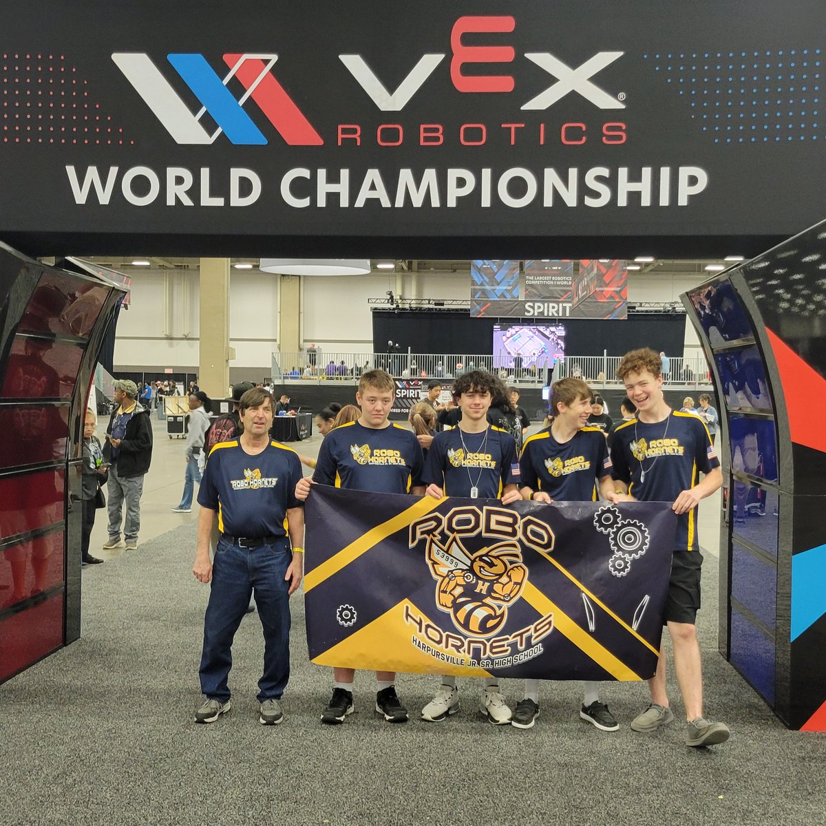 Very proud of our Harpursville RoboHornets robotics team and their performance at the VEX Robotics World Championships this week. Congratulations to Coach Salisbury, Alex, Glenn, Liem, & Jacob @HCSHORNETS