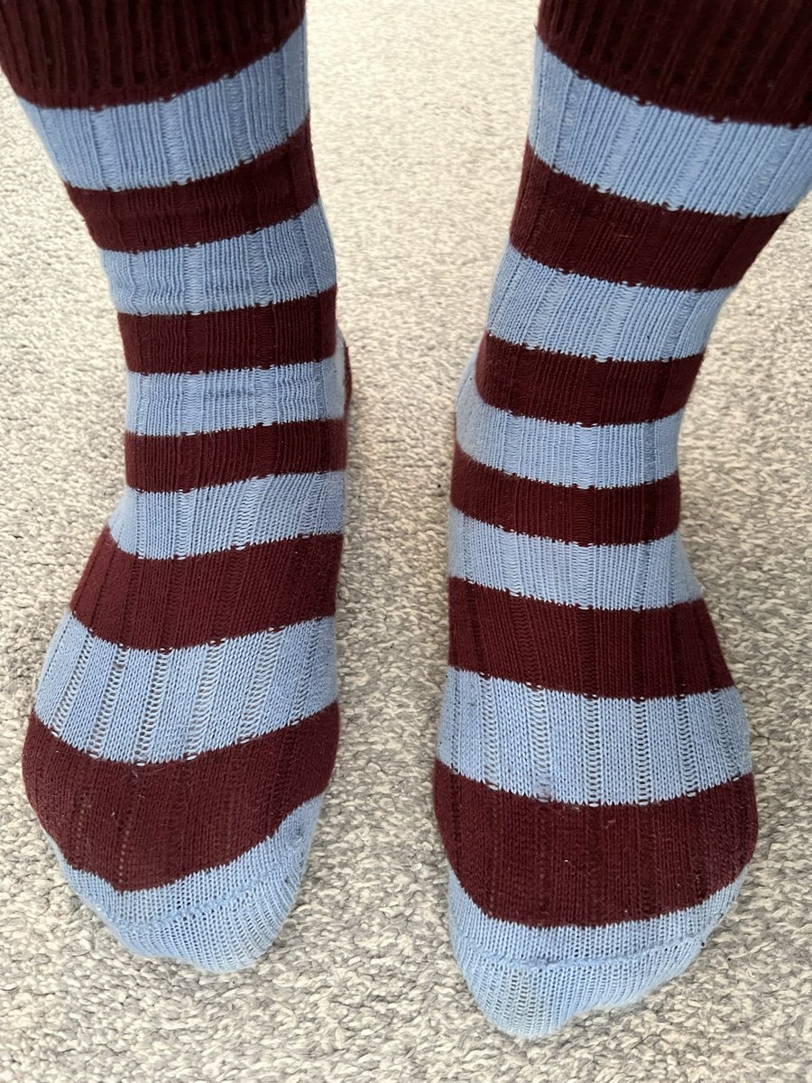 For the 10th and by far most important time so far the lucky socks are out…

8 wins and a draw last time out …

Unbeaten so far….

#avfc 

UTV