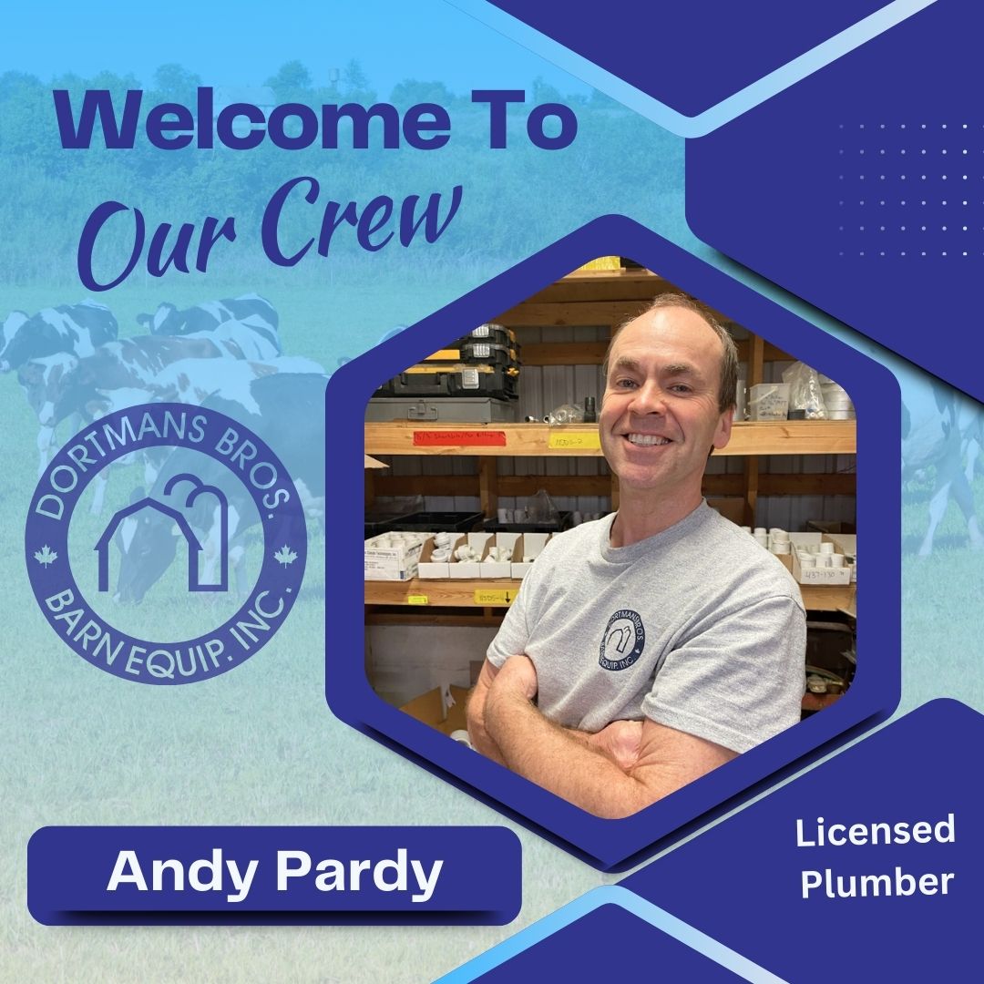 Exciting news❗ Please join us in welcoming Andy Pardy to the Dortmans Bros. crew.  Bio on FB/IG.
#dortmansbros #plumbing #plumber #ontag #farming #residential