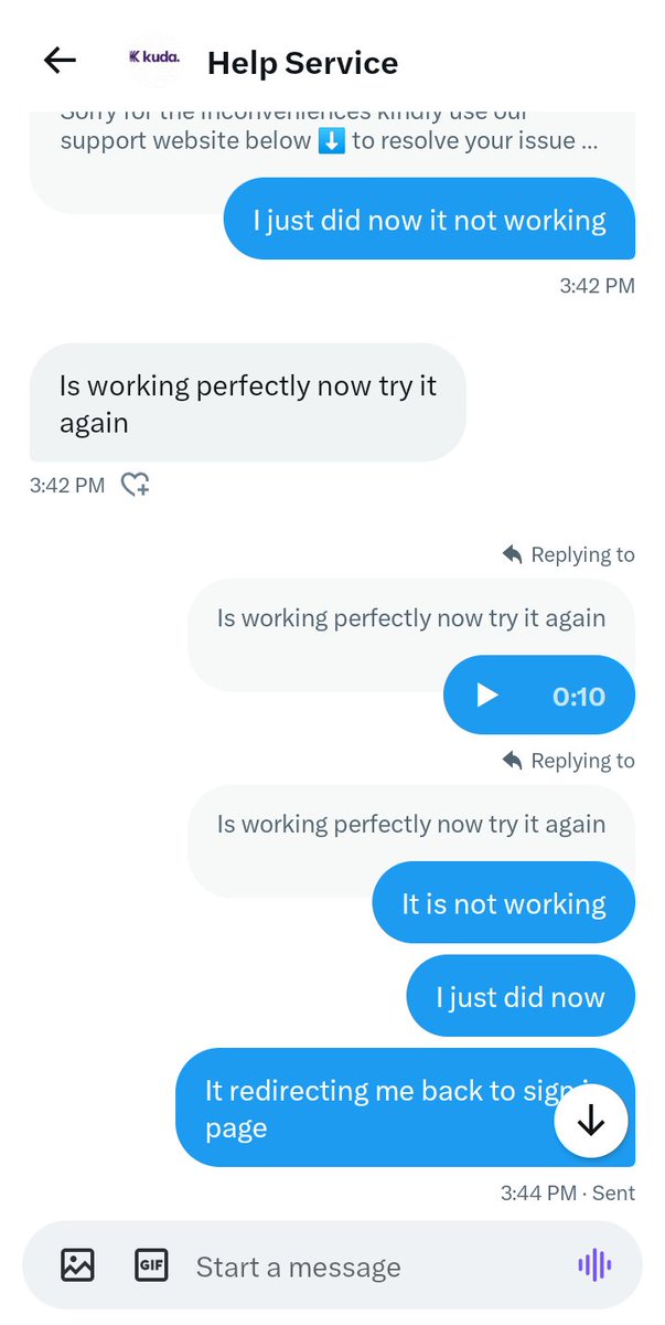 Imagine make kuda customer support they help me argue no be dey wetin you ask me.
This is one of the most annoying support you will ever have issue with @CBNNews