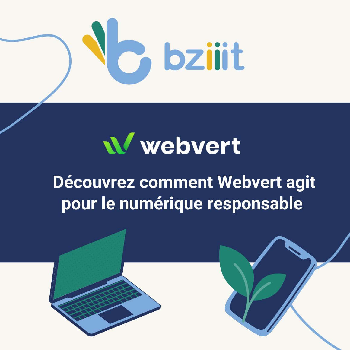 Connaissez-vous <a href="/lewebvert/">webvert</a>  ? 🤔
Ils sont spécialistes de la réparation et de la décarbonation de sites web.
Une belle entreprise engagée pour le numérique responsable. 
Sujet qui nous tient à 💚 en tant qu'agence de marketing durable et d'IA écoresponsable. 
#bziiit #Partenaire