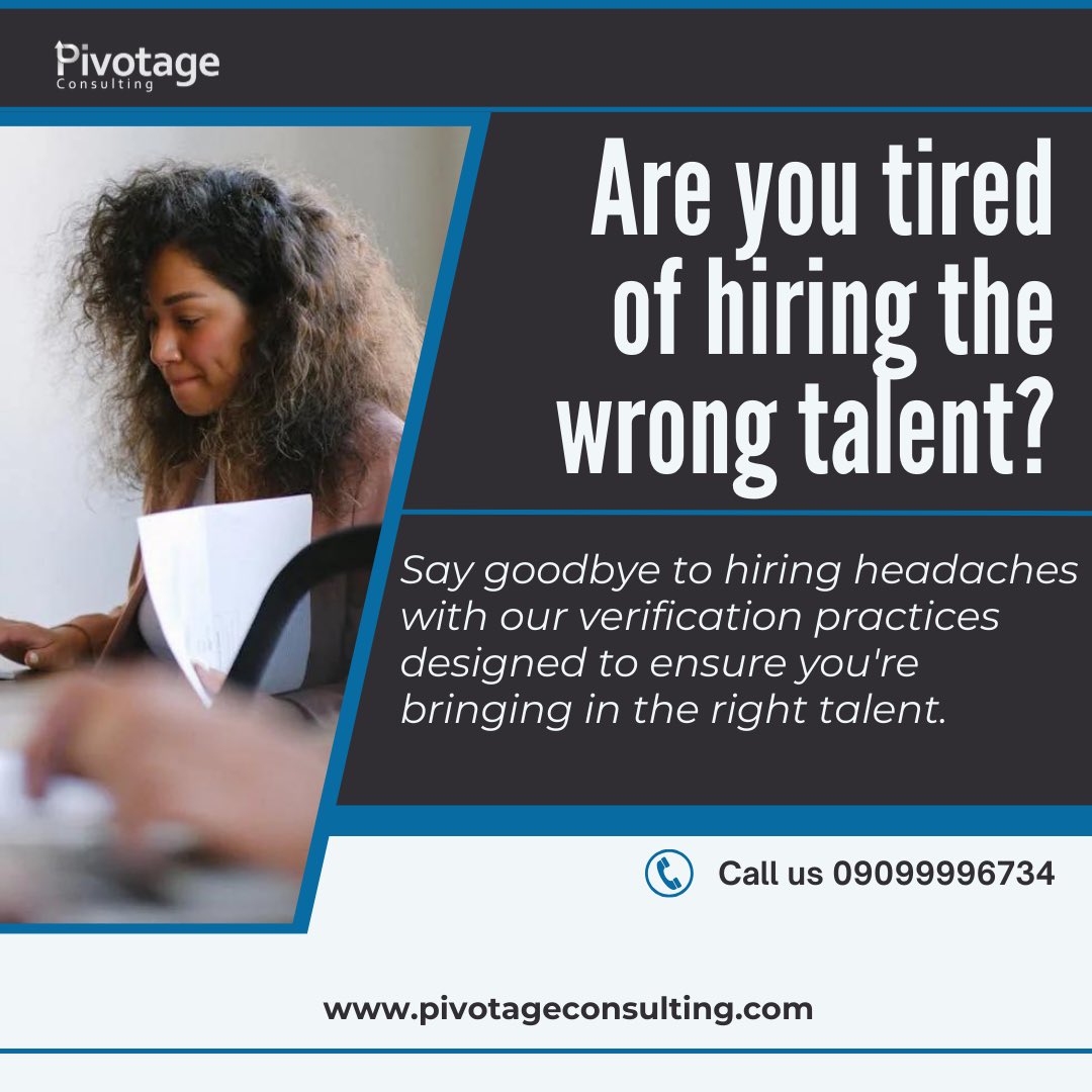 Make confident hiring decisions and build a stronger team with our expert guidance.
.
.
#pivotageconsulting #hrmanagement #backgroundscreening #verifications #employeeverification