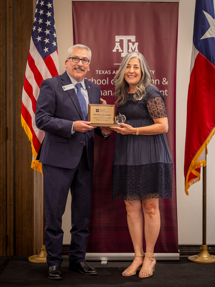 Congratulations to Jennifer Warren, Exec. Director of Special Programs and Angela Behrens, Asst. Director of Staffing and Leave for being honored by TAMU with the Dean's Round Table Award. They were recognized for their continued hard work and dedication. <a href="/GCarrabineBryan/">Ginger Carrabine</a>