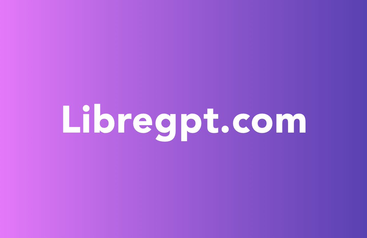 Just acquired Libregpt.com! 🚀

#freeGPT #domains #domainsnames #digitalmarketing #money #domainname #com #ecommerce #passiveincome #gpt #openai #libre
