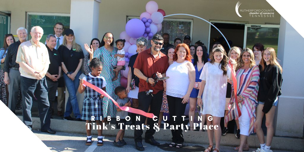 ✂️ Ribbon Cutting for Tink's Treats & Party Place
📍 307 S. Church Street, Suite D, Murfreesboro
🥳 Event Host & Party Planners
🔗 TinksTreats.com