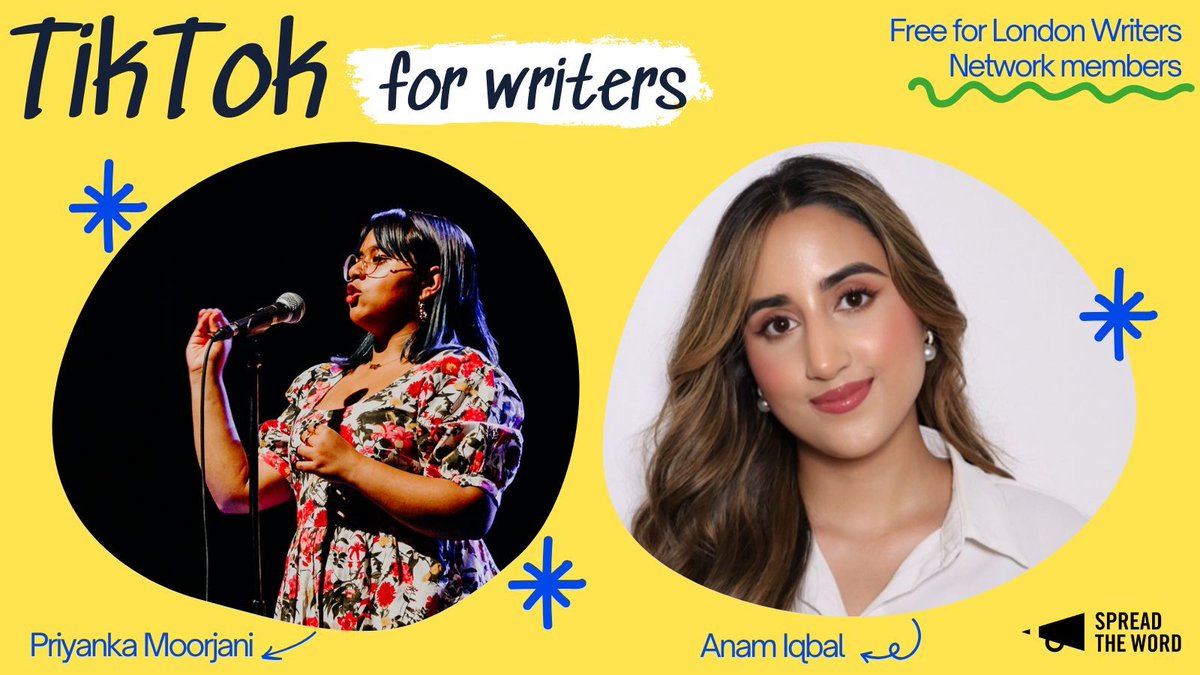 📣 London writers! Join BookTokers @anamiiqbal and Priyanka Moorjani for an evening on all things TikTok! Sharing their experiences using the platform, they’ll also delve into how YOU can use TikTok as a writer & reader. 26 June @TheAlbanySE8. Book ➡️ buff.ly/49O3hJI