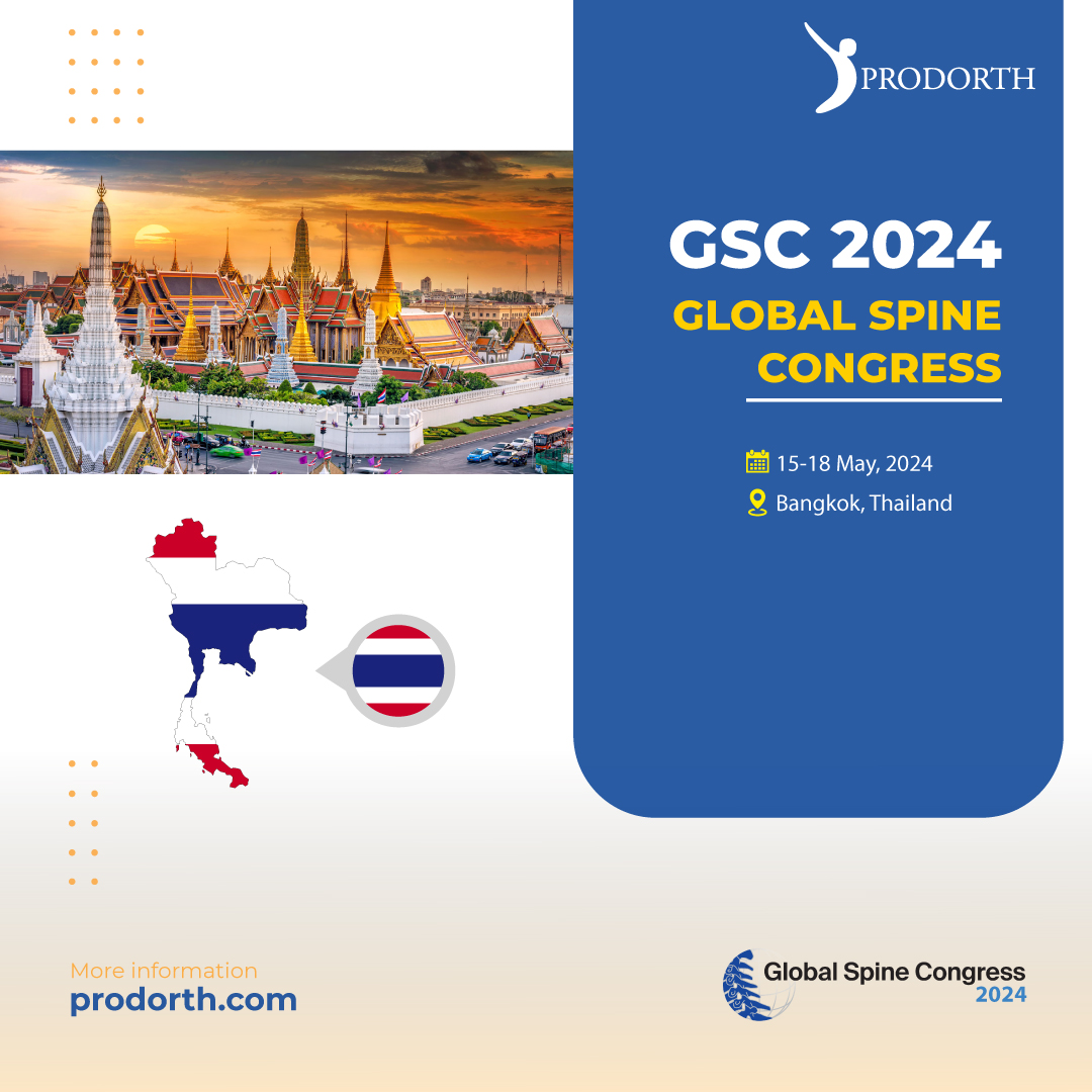📍 Global Spine Congress 2024 - AO Spine

🔊 We are proud to announce that we are one of the sponsors of Global Spine Congress 2024.

📌 Global Spine Congress 2024 | 15-18 May, 2024 | Bangkok, Thailand

#prodorthspine #spinehealth #spinesurgery #spinedoctor #spinedevice