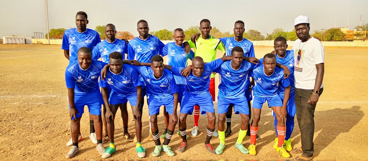 Football match between the Media Team of Malakal vs Youth Team of Malakal in Commemoration of the World Press Freedom Day. #WPFD2024