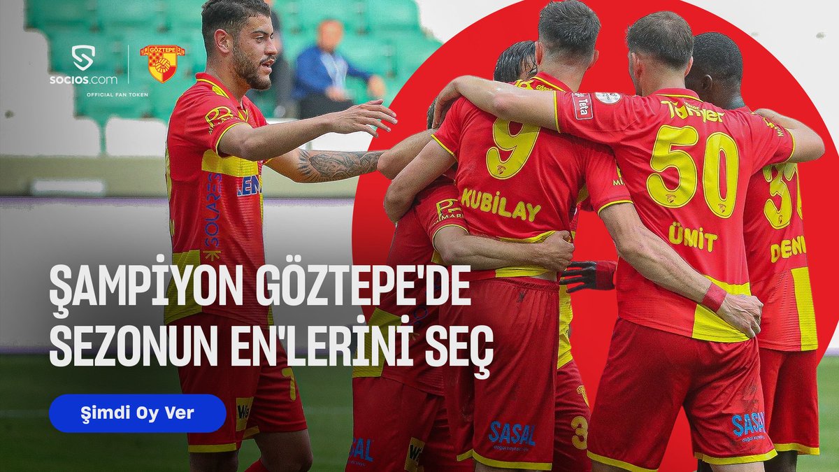 🙌 Şampiyon Göztepe’de Sezonun Enleri Göztepe Fan Token sahiplerinin oylarıyla belirleniyor! 🟡🔴 Hemen linke tıkla ve efsane sezonda kendi favorilerini seç! - bit.ly/GOZ-Sezonun-En… 👈 @Goztepe