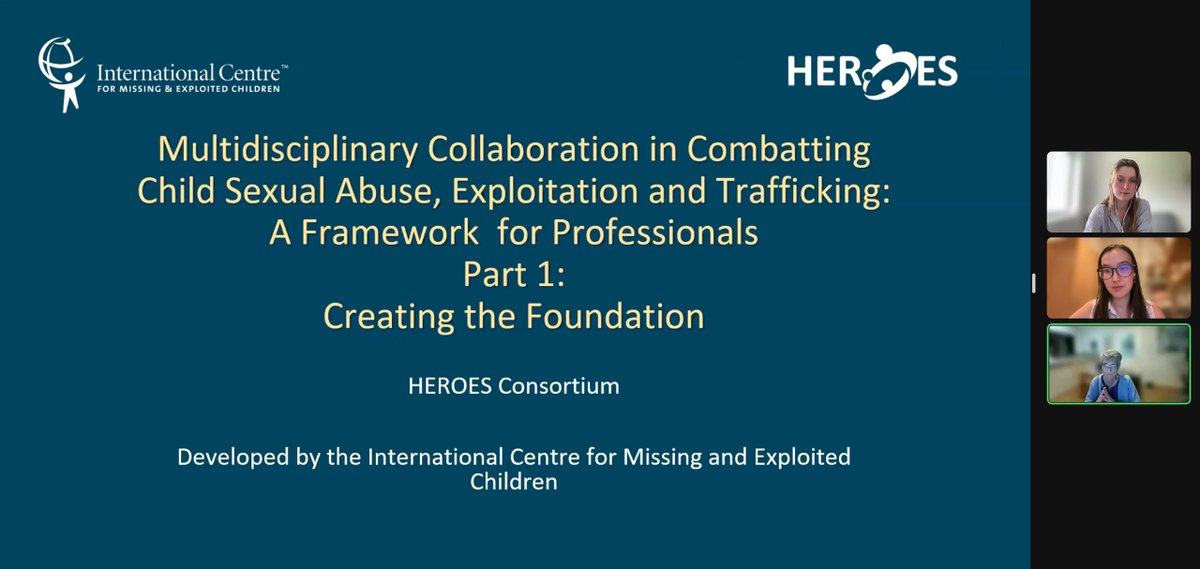 We are pleased to announce that the first session of a two-part training series hosted by the International Centre for Missing & Exploited Children @ICMEC_official was held last Tuesday.
