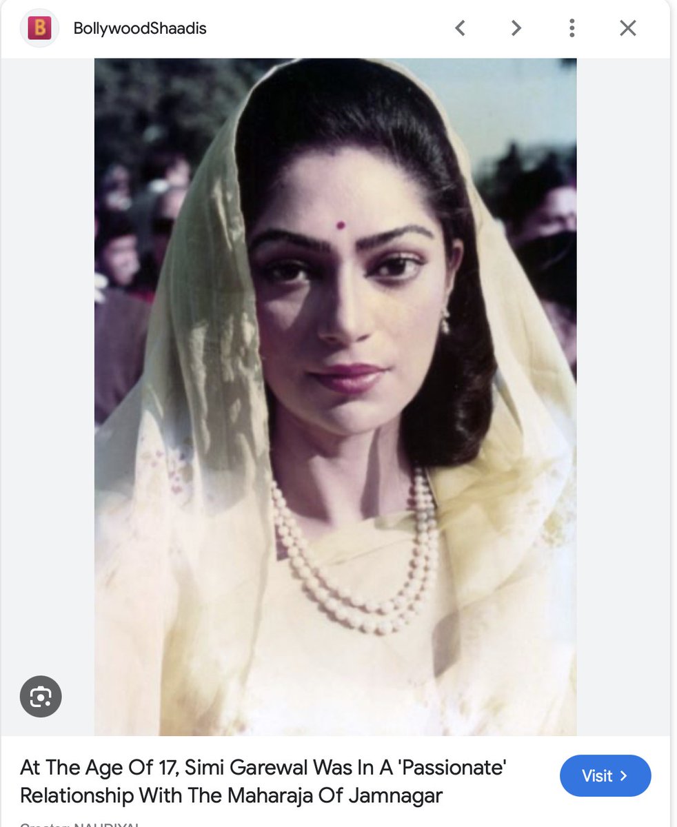 How many of you know that Simi Garewal, the actress & host of famous talk show 'Rendezvous with Simi Garewal' had a passionate affair with Jam Sahib Shatrusalya Sinhji when she was just 17.