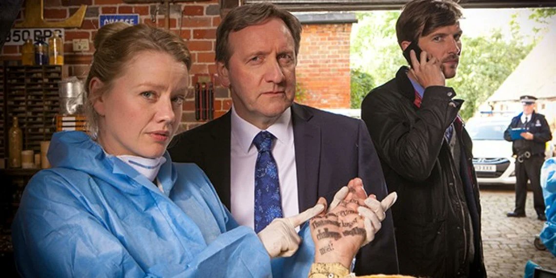 A scarecrow festival to raise church funds takes a grisly turn when dead bodies are found staged like the festival's straw creations. Barnaby's investigation uncovers more going on than a simple competition.

Watch #MidsomerMurders Thursday at 8pm on @NMPBS. #Mystery