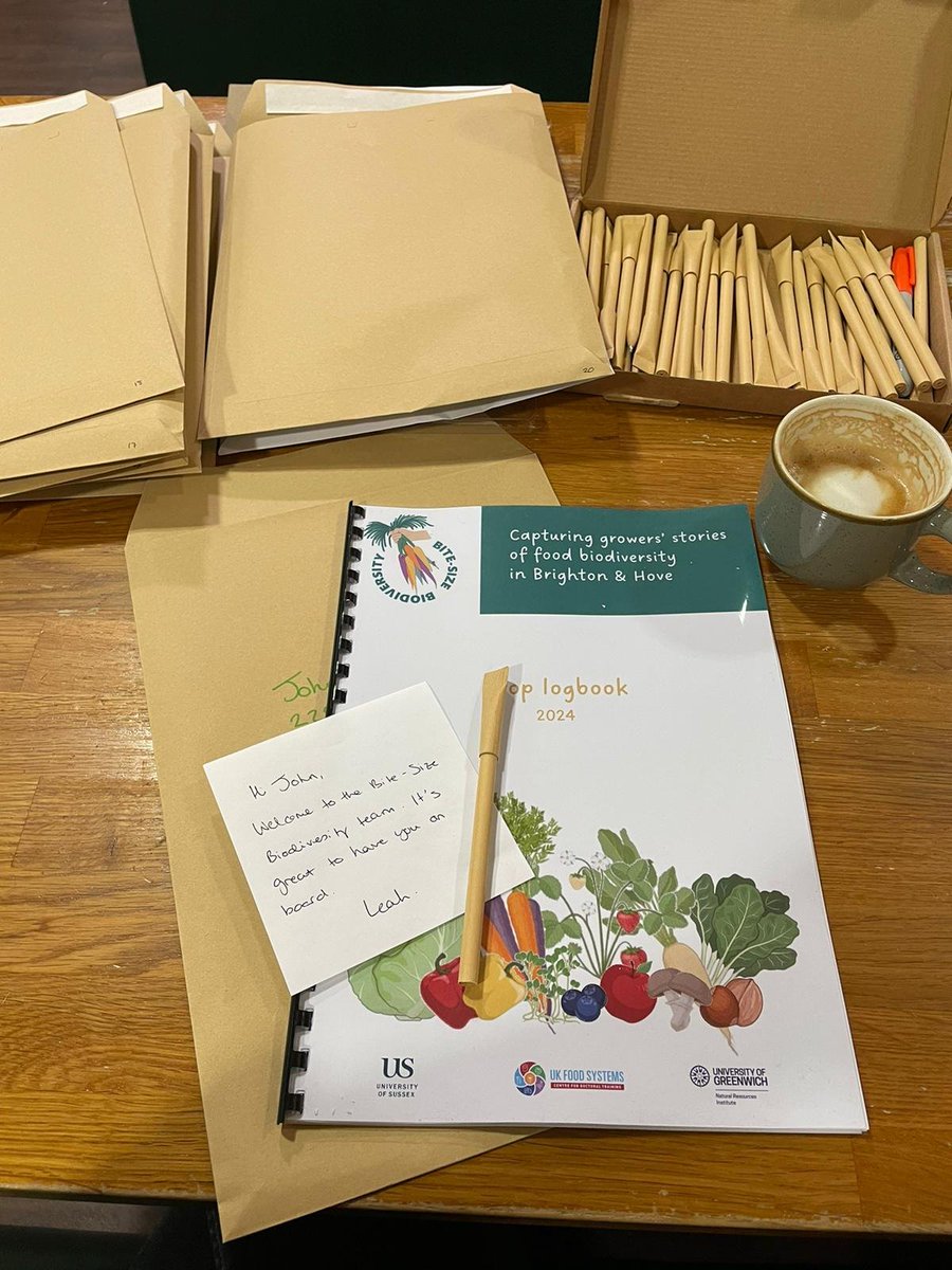 Celebrating a #PhD milestone! Crop diversity logbooks have been sent to citizen scientists, ready to start recording the #foodbiodiversity of #CommunityFoodGrowing in #Brighton 
#BiteSizeBiodiversityBrighton #CitizenScience