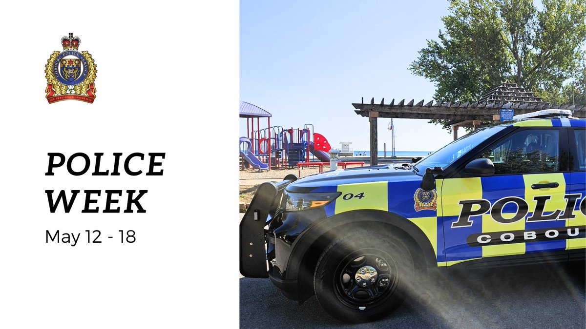 #cobourgpoliceservice celebrates #PoliceWeekON May 12 to 18.
Activities all week
🚔 Facility Tour 
🚔  Const Chris Garrett 20th Anniversary
🚔 Family Storytime at Cobourg Public Library 
🚔 Document Shred
🚔Coffee with a Cop
Click the link to learn more ow.ly/oEbf50Ru7ws