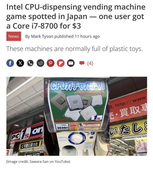 Japan has CPU toy capsule machines? Hell yeah! redd.it/1cbrhlw