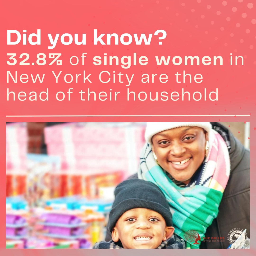 Did you know that 32.8% of single women in New York City are the head of their household? This Mother's Day, you can help ignite real change for women across NYCHA developments, giving these ladies an opportunity to create a better future for their children. 📈 ▶️