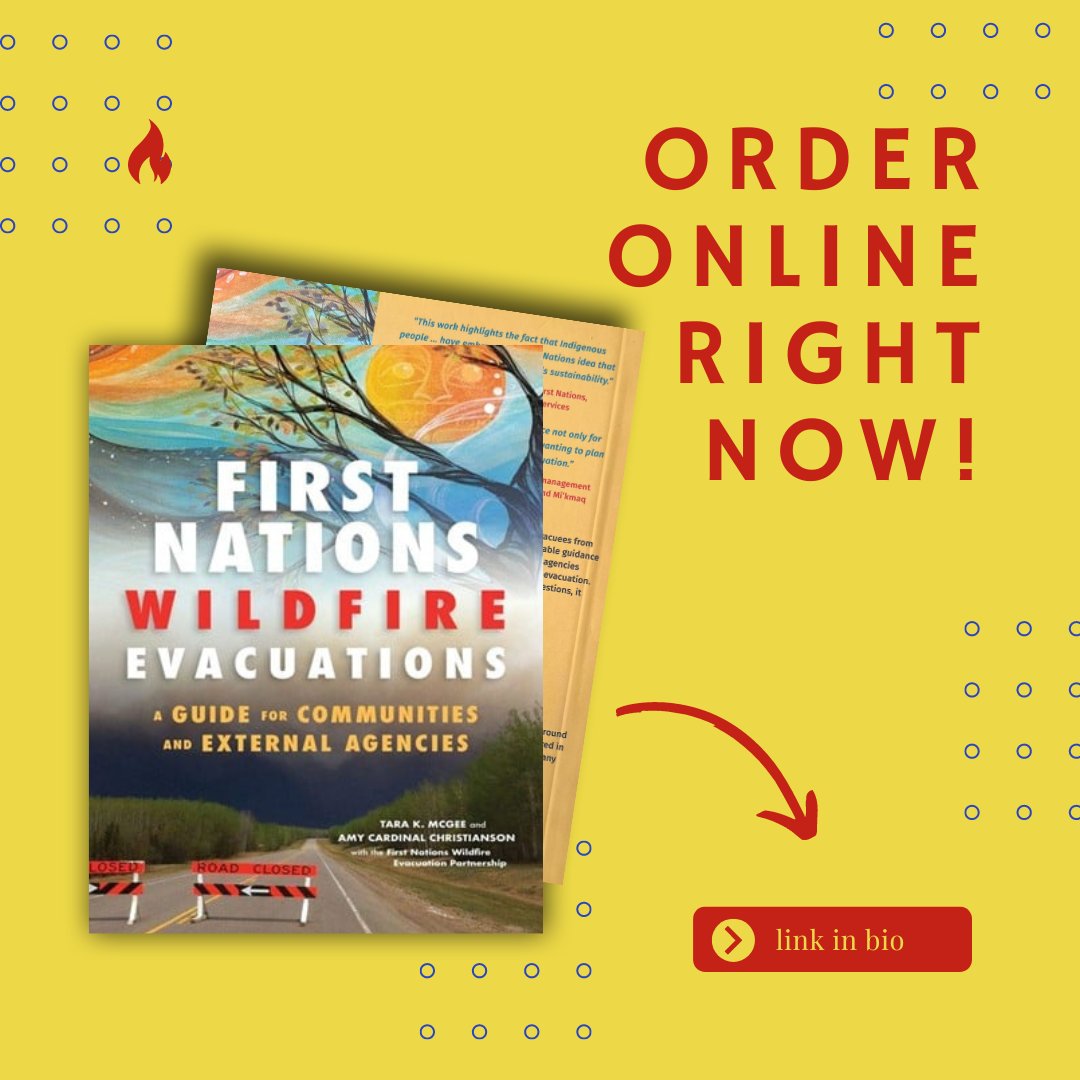🔥FNWEP's 2021 book is on sale! Based on interviews with 200+ wildfire evacuees, it's packed with insights on evacuation preparedness. Get it at @UBCPress. Link in Bio! Proceeds support Indigenous students at the UofA. Share your feedback! #FNWEPresearch