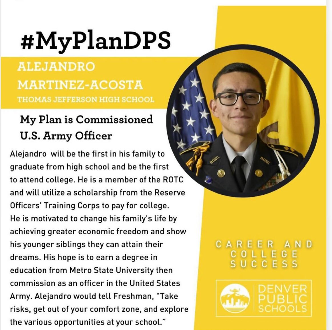 Thomas Jefferson HS (@tjspartans) on Twitter photo TJ’s Alejandro Martinez-Acosta was highlighted on the DPS Career and College Success site. Way to go, Alejandro! 🤎💛<a href="/dps_k12/">Denver Public Schools</a> TJ’s Alejandro Martinez-Acosta was highlighted on the DPS Career and College Success site. Way to go, Alejandro! 🤎💛<a href="/dps_k12/">Denver Public Schools</a>