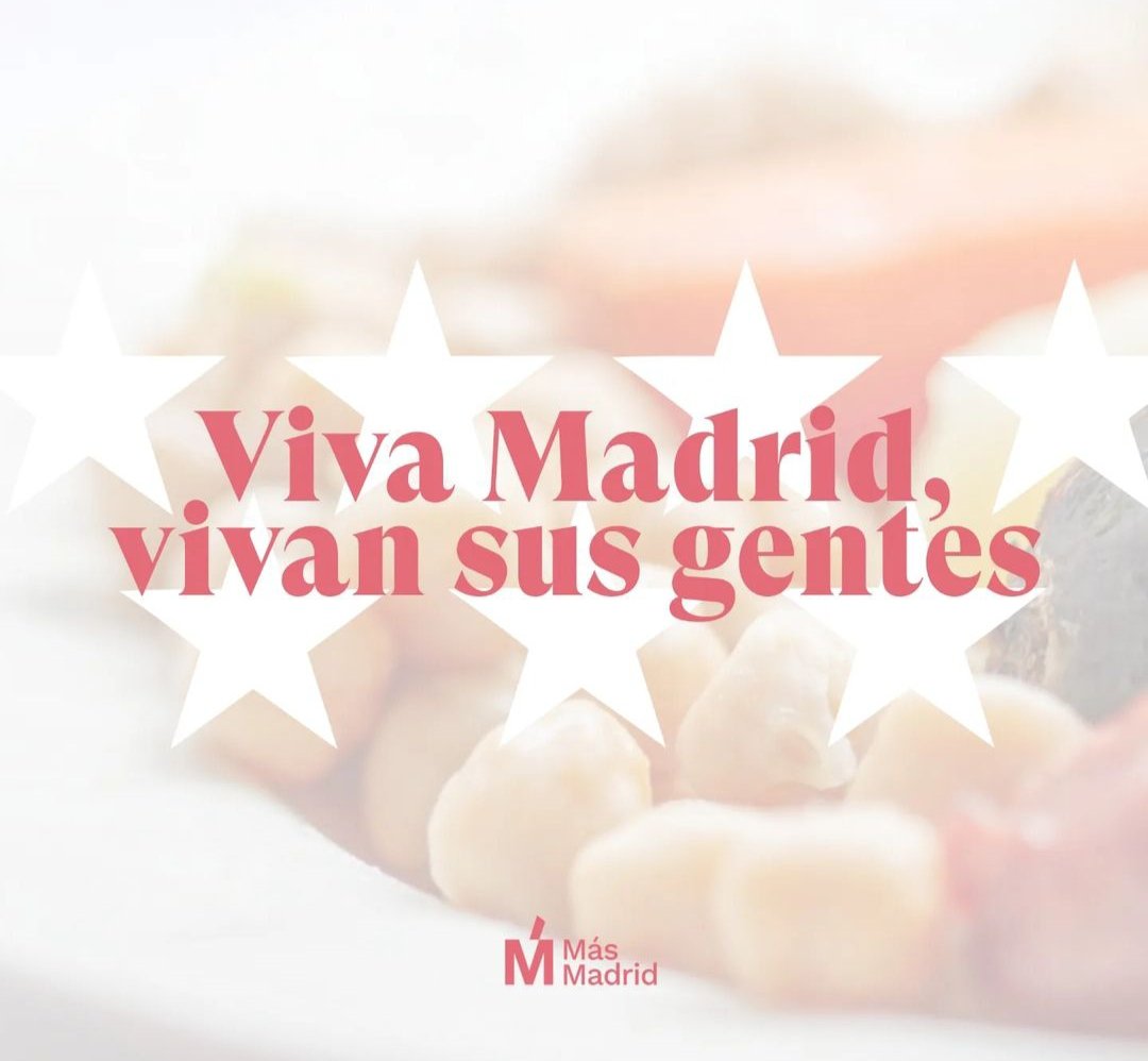 Viva #Madrid y su gente. Por todas y todos los que se levantan cada día por hacer grande nuestra comunidad. Poniendo en el centro lo que de verdad importa. Sanidad, educación, tiempo libre, etc.