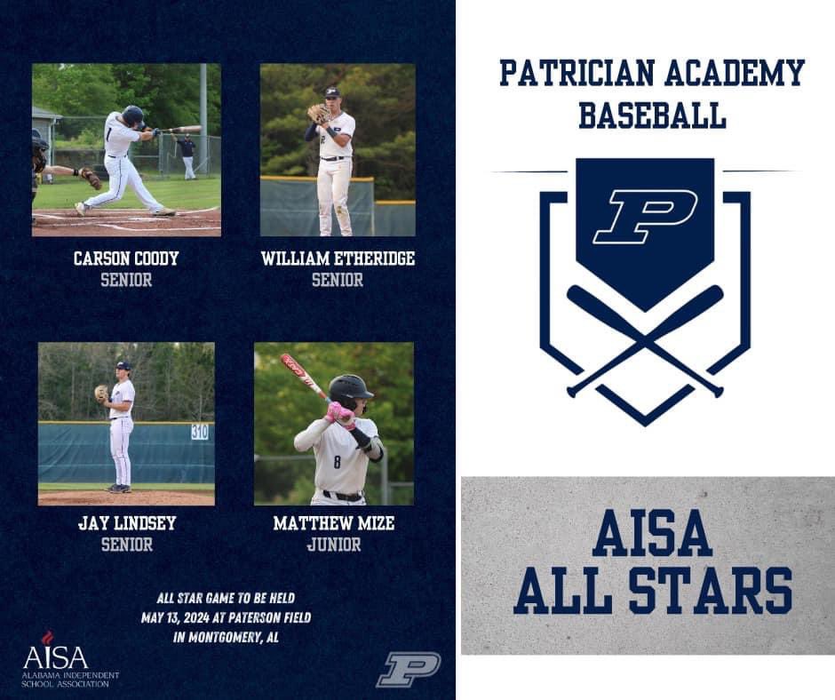 Patrician Academy Saints Athletics (@patricansaints) on Twitter photo One more game for these guys! Congratulations to <a href="/jay_lindsey22/">Jay Lindsey</a> <a href="/wmetheridge28/">William Etheridge</a> <a href="/carsoncoody1/">Carson Coody</a> on being selected to the Senior All Star game and <a href="/matthewm_08/">Matthew Mize</a> for being selected to the Futures game. One more game for these guys! Congratulations to <a href="/jay_lindsey22/">Jay Lindsey</a> <a href="/wmetheridge28/">William Etheridge</a> <a href="/carsoncoody1/">Carson Coody</a> on being selected to the Senior All Star game and <a href="/matthewm_08/">Matthew Mize</a> for being selected to the Futures game.