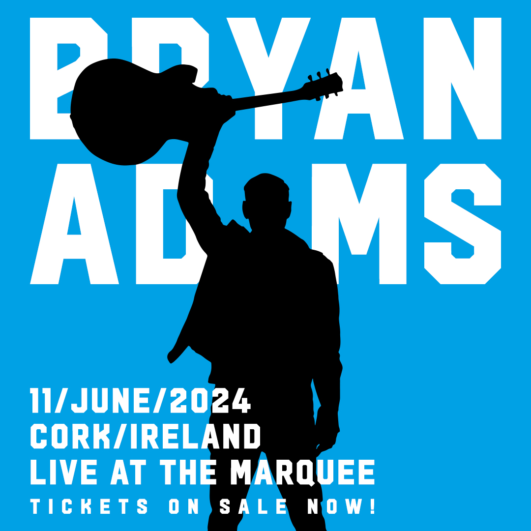 🎸 𝗕𝗥𝗬𝗔𝗡 𝗔𝗗𝗔𝗠𝗦 🎸 He is estimated to have sold between 75 million and more than 100 million records and singles worldwide, placing him on the list of best-selling music artists, @bryanadams returns to Cork 11 June! 🤘🎵 🎫 Tickets on sale ~ bit.ly/3UEXTnM