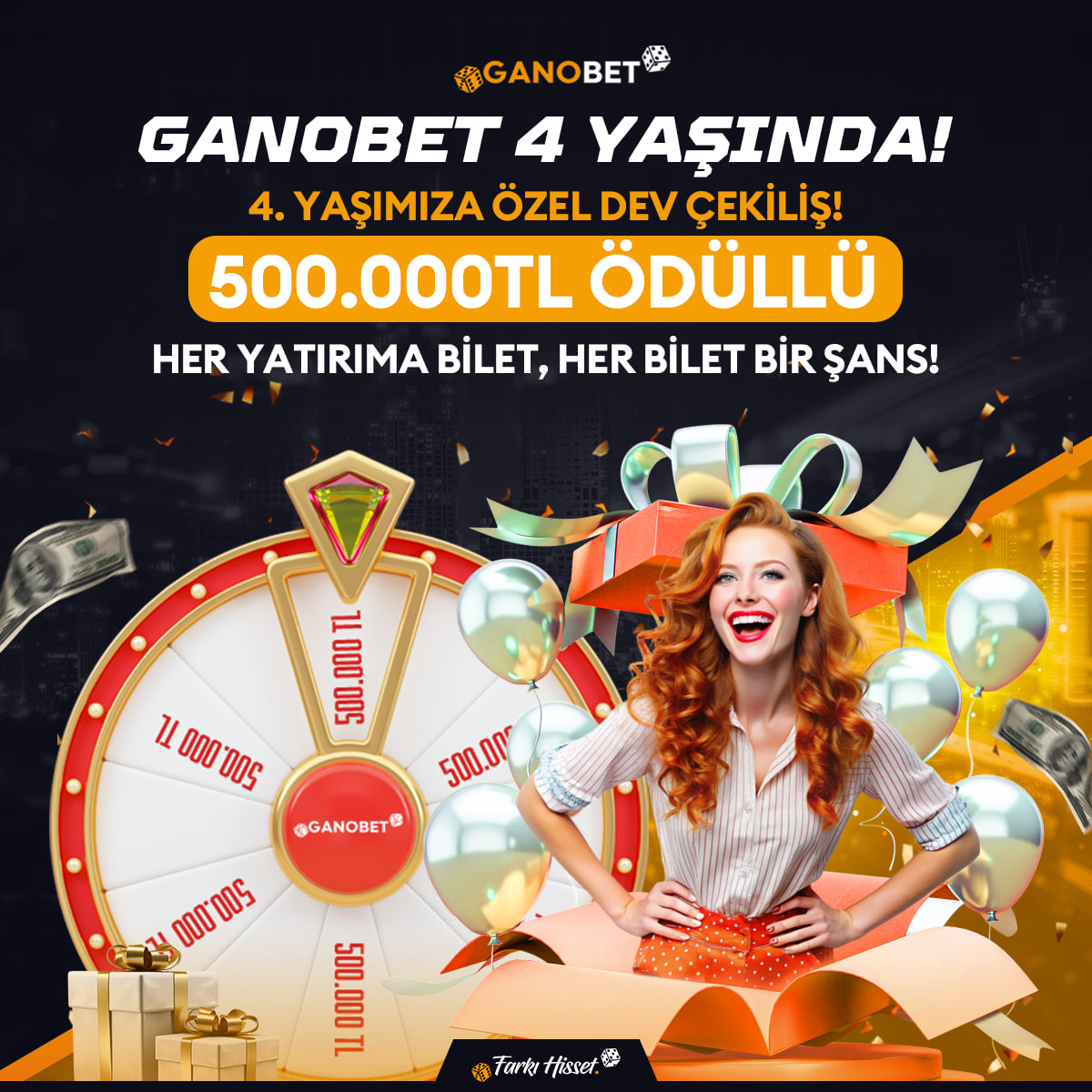 GANOBET 4. YAŞIMIZA ÖZEL DEV ETKİNLİK! 🔥500.000₺ Değerinde ödül havuzu sizi bekliyor. 🤑 250₺ yatırımını yap biletini kap! 🎁Gün içerisinde 30 adet bilet alabilirsiniz! 💬 Detaylar Promosyonlar Sayfasında! GANOBET FARKI HİSSET!