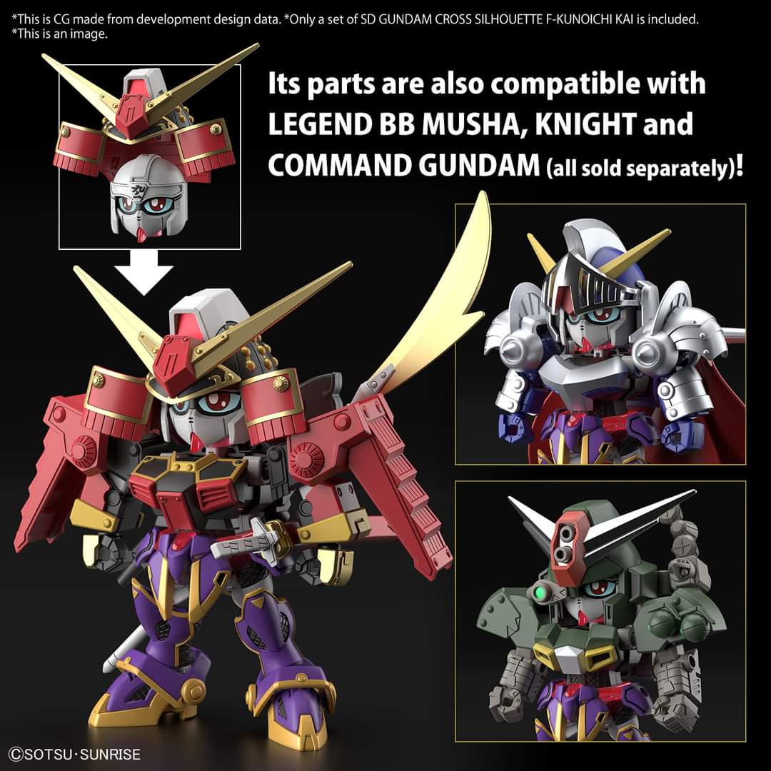 joily_k's tweet photo. 🤖SD GUNDAM CROSS SILHOUETTE F-KUNOICHI KAI🤖
✅️ หุ่นประกอบกันดัม สินค้าปี 2023 ลิขสิทธิ์ Bandai มือ 1 ของใหม่จากโรงงาน
⛔️ ราคา 600.- บาท  ค่าส่งเหมา EMS 70.- บาท #Bandai #Gundam #กันดัม #กันพลา #Ganpla #SDGUNDAMCROSSSILHOUETTEF_KUNOICHIKAI https://t.co/N3ZFj7wIVp