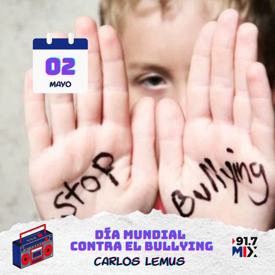 #SabiasQue hoy es #DiaMundIalContraElBullying o Acoso Escolar. El 'bullying' o acoso escolar es el hostigamiento físico y/o psicológico al que es sometido un menor, ya sea por otro compañero o un grupo de ellos. #MixFm #Puebla