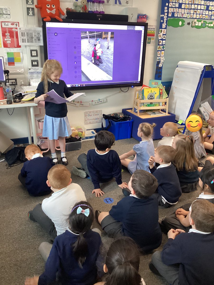Imogen has been sharing her adventures of Dexter the Dinosaur with her friends. The children then asked her questions about her adventures.
#oracy