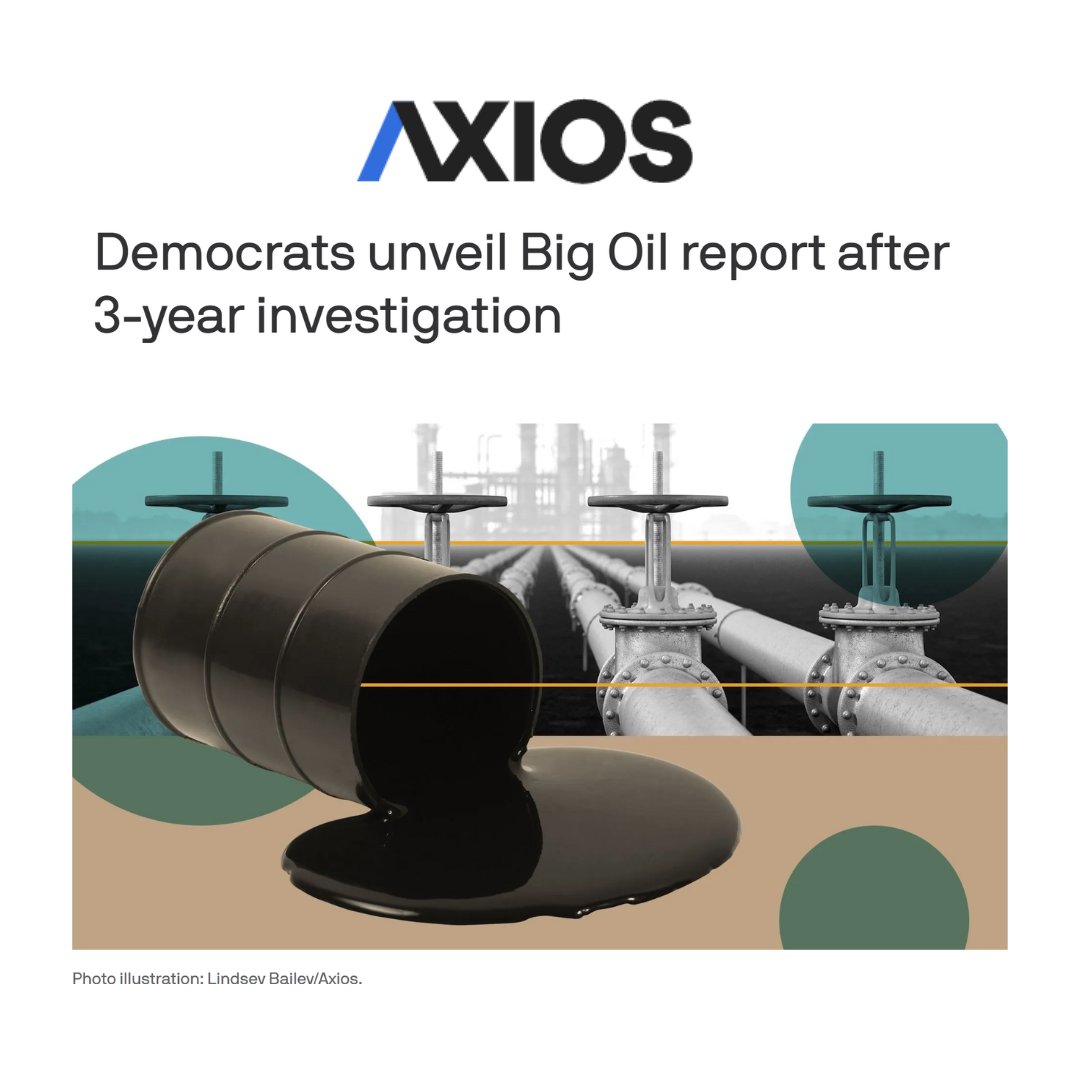 Our latest report shows that Big Oil has moved way past denying climate change, relying instead on anti-climate: ➡️Deception ➡️Disinformation ➡️Doublespeak axios.com/2024/04/30/sen…