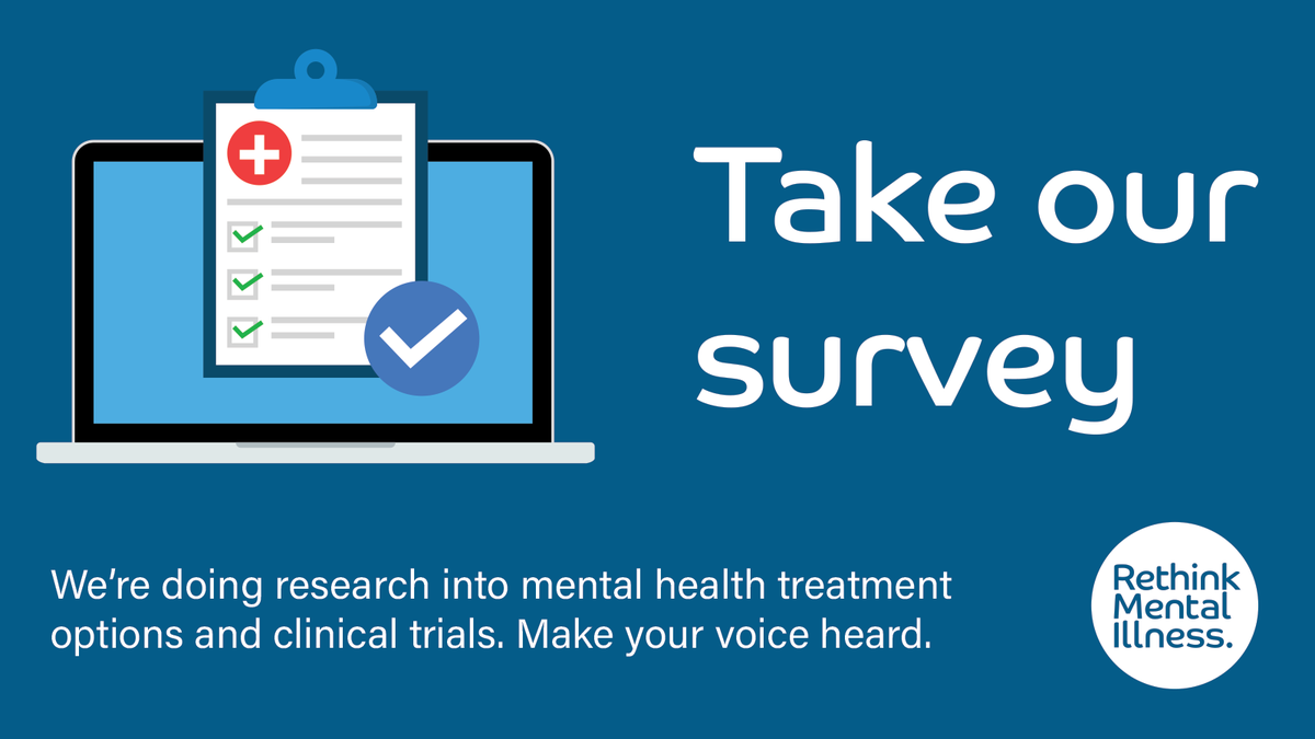 📢 We want to hear more from you about mental health treatment options and clinical trials. Your answers will help to shape our work on clinical research. Survey takes 10 minutes 👉 bit.ly/4d8P5xN