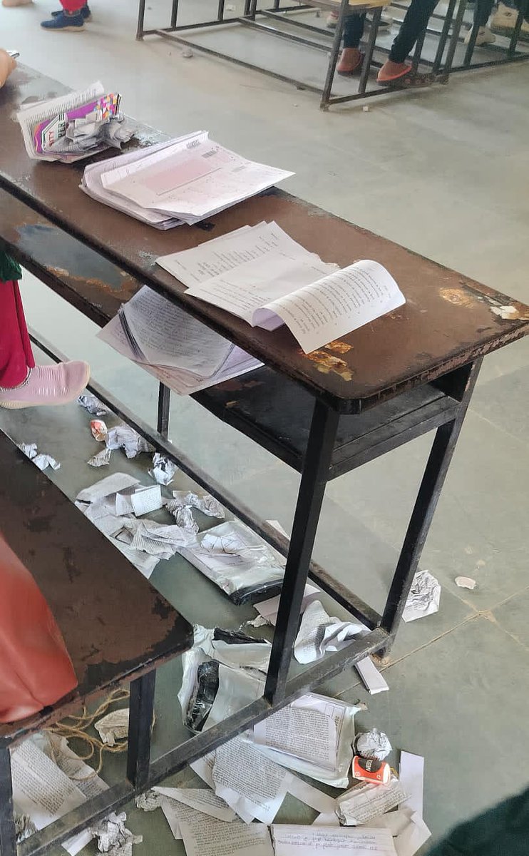 These pictures are allegedly from Goenka College of Sitamarhi where people are cheating openly right under the nose of the college administration during BA Part-2 exam. No wonder why any good student doesn't intend to study here. If you want to destroy a civilization just (1/2)