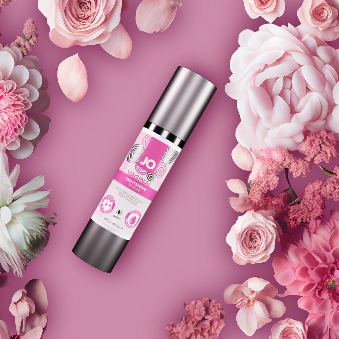 Enhance sensitivity during foreplay & solo-play with JO's Vaginal Tightening Serum for $22.99*. *Get a FREE 1 oz Strawberry Kisses bottle of lube with this purchase. In-store only while supplies last. pc: @systemjo_usa #systemjo #tighteningserum #strawberrykisses #enhancements