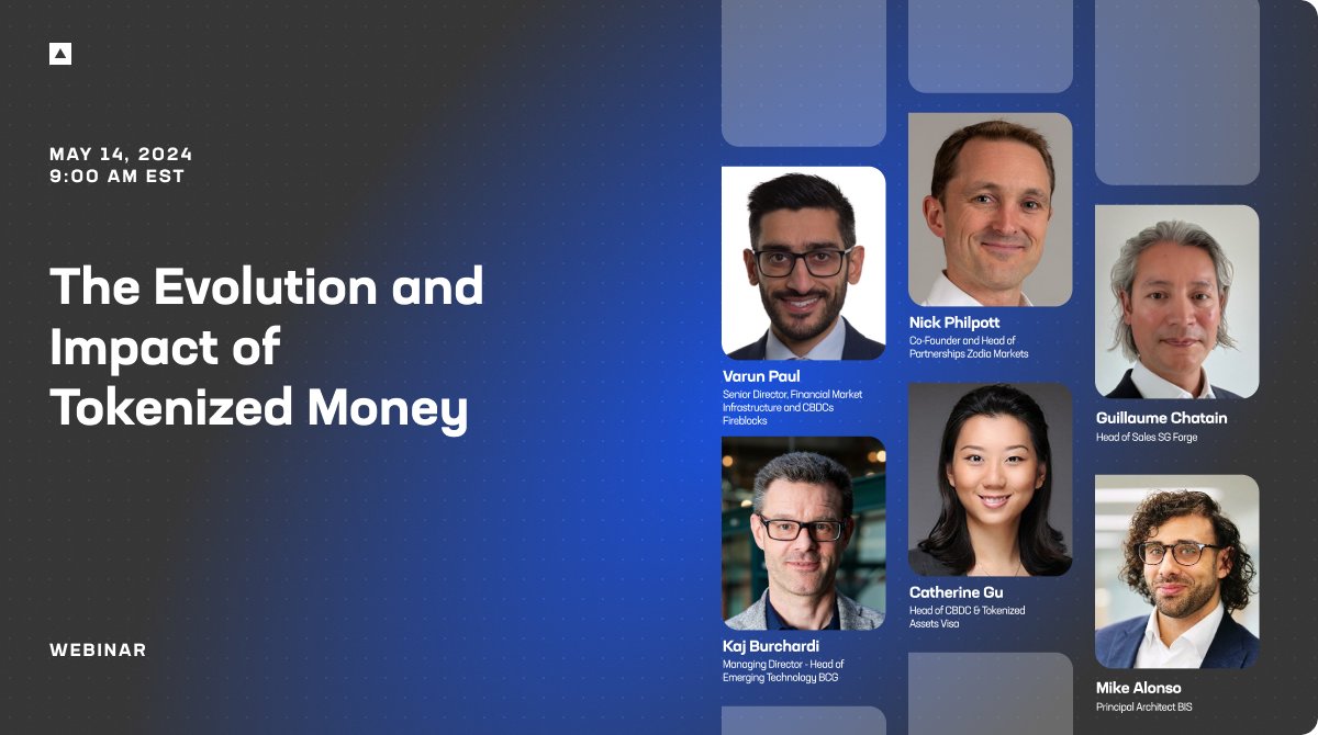 From concept to reality—stablecoins are reshaping how we move value worldwide! Join our webinar on May 14 at 9 am EST with leaders from @Visa, @BCG, @BIS_org, @SocieteGenerale, and @zodiamarkets, and dive into the present and future of stablecoins and tokenized money with topics