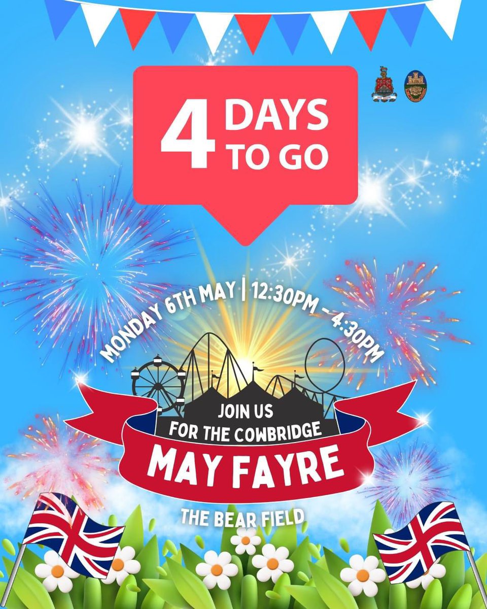 The Cowbridge May Fayre is only four days away! We're so excited to celebrate this extraordinary day and make memories with all of you! 😍 🎆 🇬🇧 

#cowbridge #ybontfaen #cowbridgetowncouncil