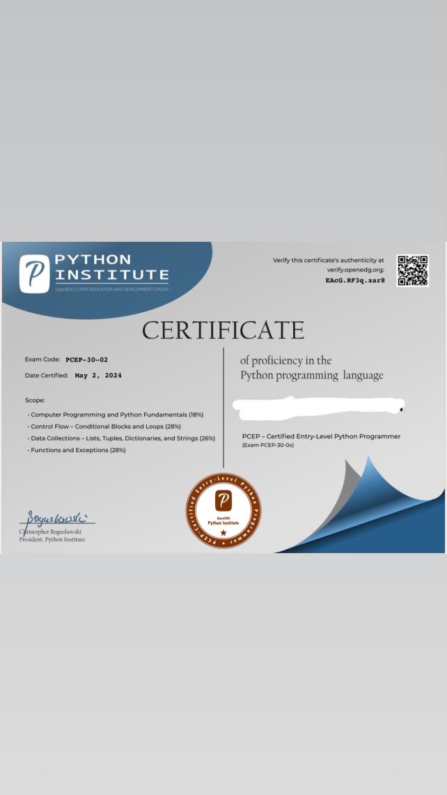 If you know anything about computer programming, you know this is no small feat. CONGRATULATIONS to our computer science student that received her Python certification. #MoreToCome #CTE #RaisingTheBar @usamahrodgers @StephanieM_111