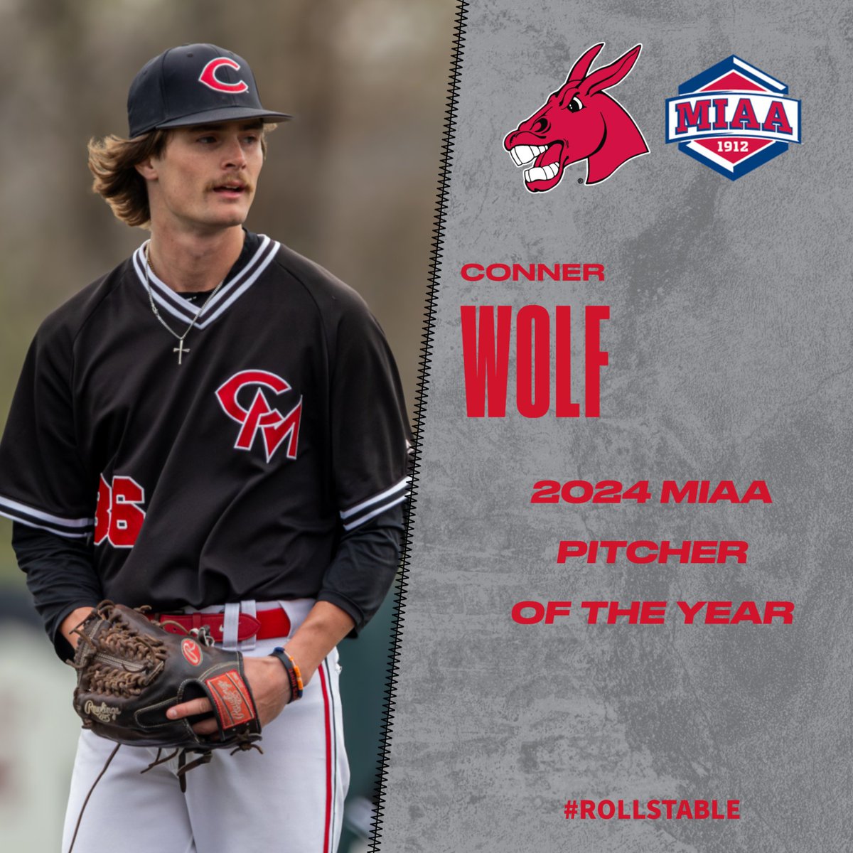 Your 2024 <a href="/TheMIAA/">The MIAA</a> Pitcher of the Year:

Conner Wolf, RHP, Central Missouri

Congratulations, Conner!

#teamUCM x #RollStable