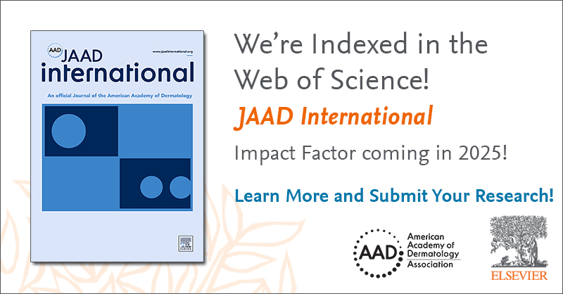 Discover more! spkl.io/60154NDmv @JAADjournals #Dermatology #JAADi #JAADInternational #WebofScience #ESCI