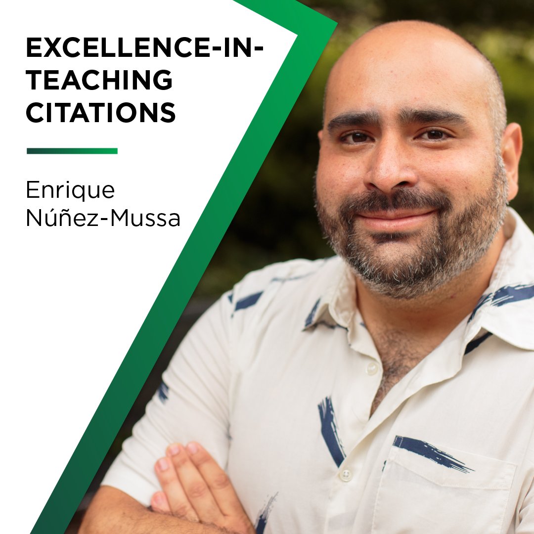 Major applause for third year Information and Media Ph.D. student Enrique Núñez-Mussa, who received an Excellence-In-Teaching Citations award from @michiganstateu! 📚 🌟

 ➡️ spr.ly/6012b0Ibe 

📍 @nunezmussa, @MSUjschool #SpartansWill