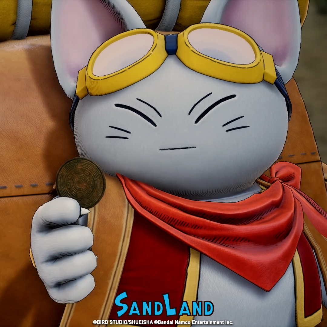 We can confirm he's definitely not a demon and only a little cat-ish. Exchange those rare and ancient coins collected in your travels into Lassi for even rarer rewards. #SANDLAND