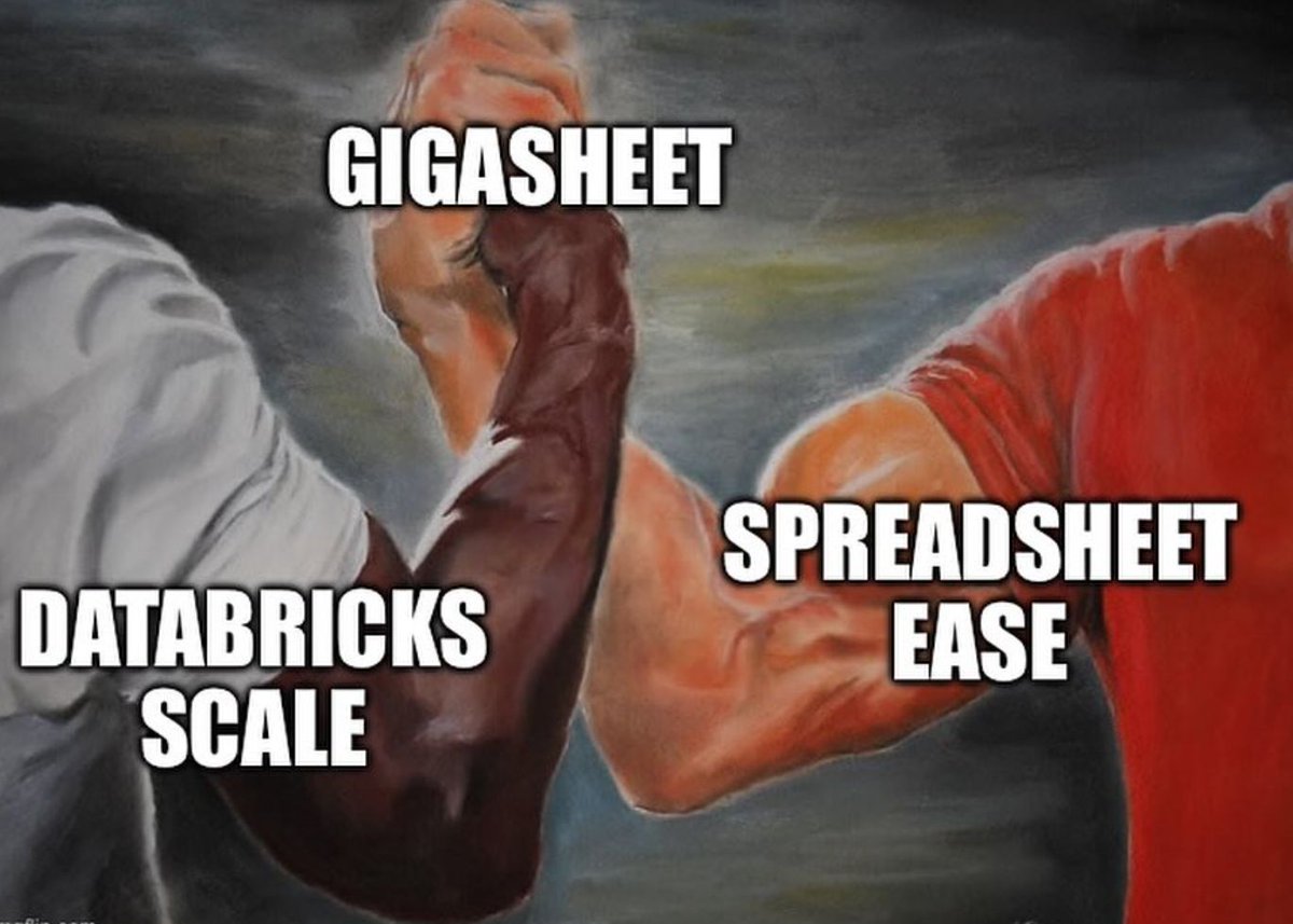 gigasheet's tweet image. Analyze your lake house with Gigasheet 💪 Databricks made spreadsheet easy. 
buff.ly/3WkphZJ 
#databricks #datanalytics #bigdata #lakehouse #dataops #dataanalysis #dataanalyst #dataengineering